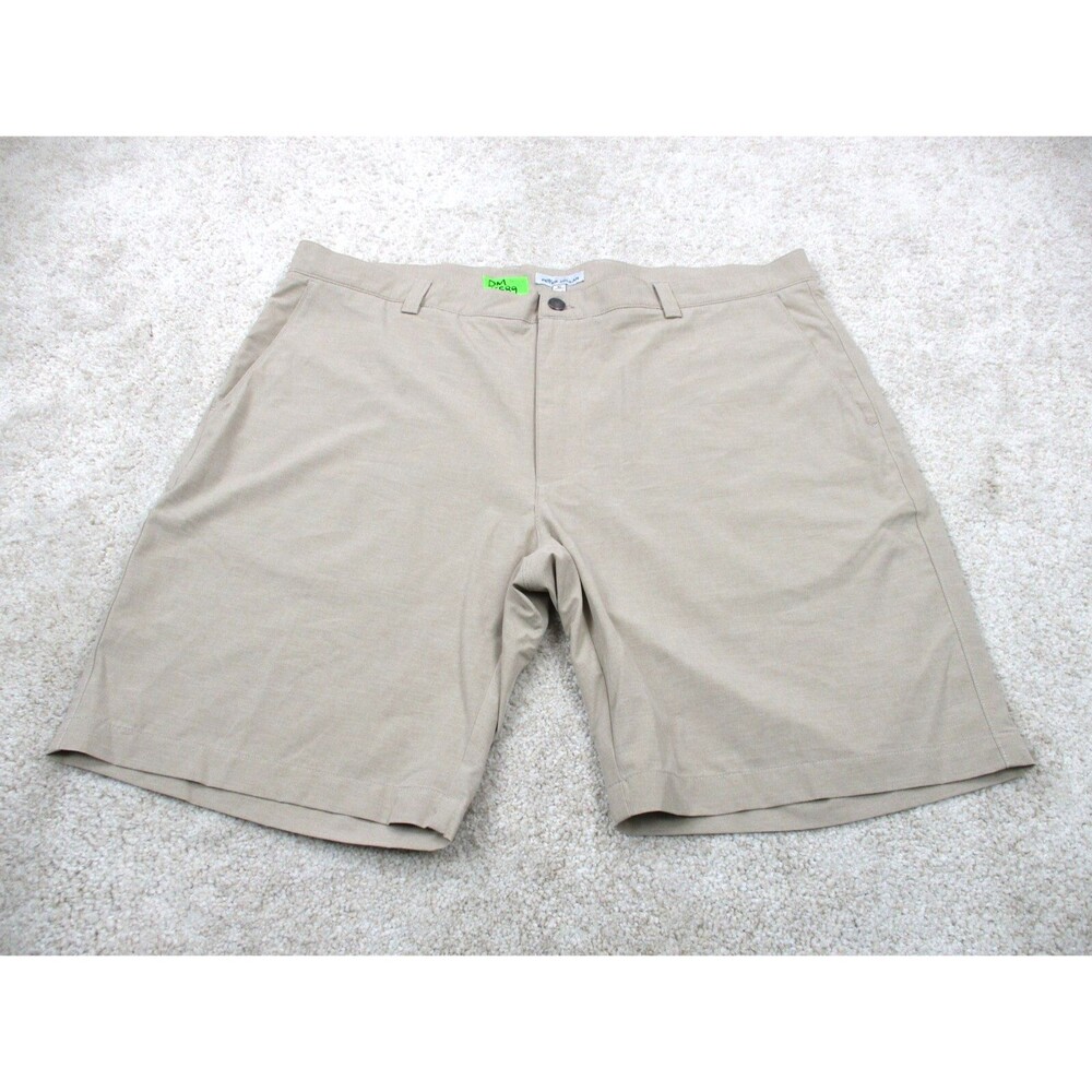 Peter Millar Shorts Adult 40 Brown Tan Performance Stretch Golf Chino Casual Men